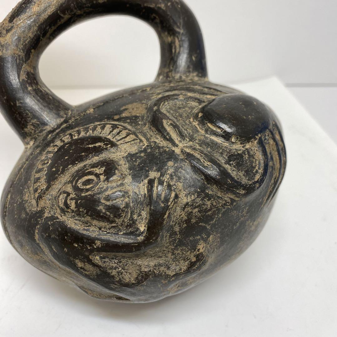 専用　紀元前　古代　インカ花入　高さ約18.2㎝　タサオ　東さ8-0107☆2F