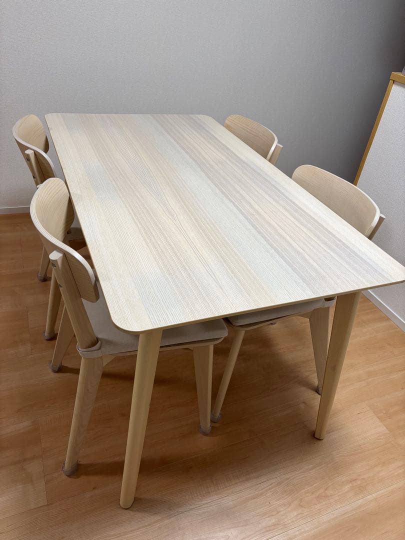 IKEA LISABO リーサボー アッシュ材 テーブル×1 チェア×4