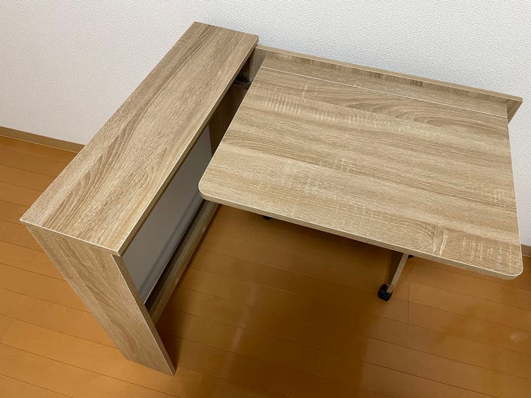 しまうデスク エムール オークナチュラル 組み立て済