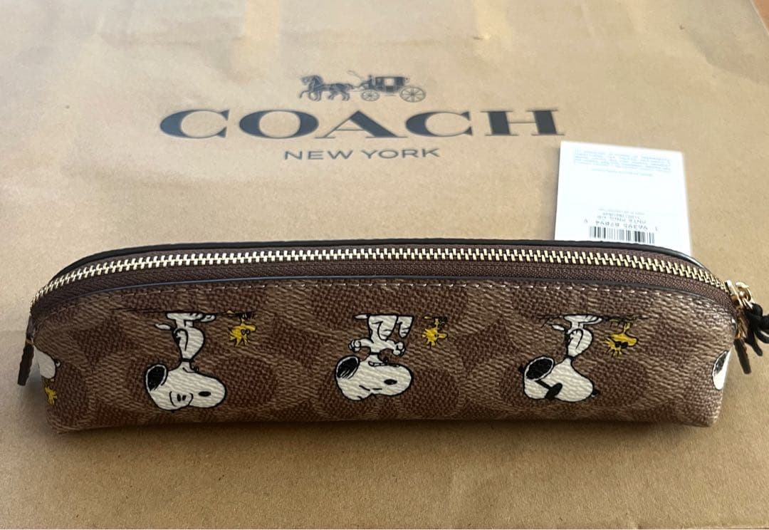 【新品未使用】COACH×スヌーピー コラボペンケース　正規品