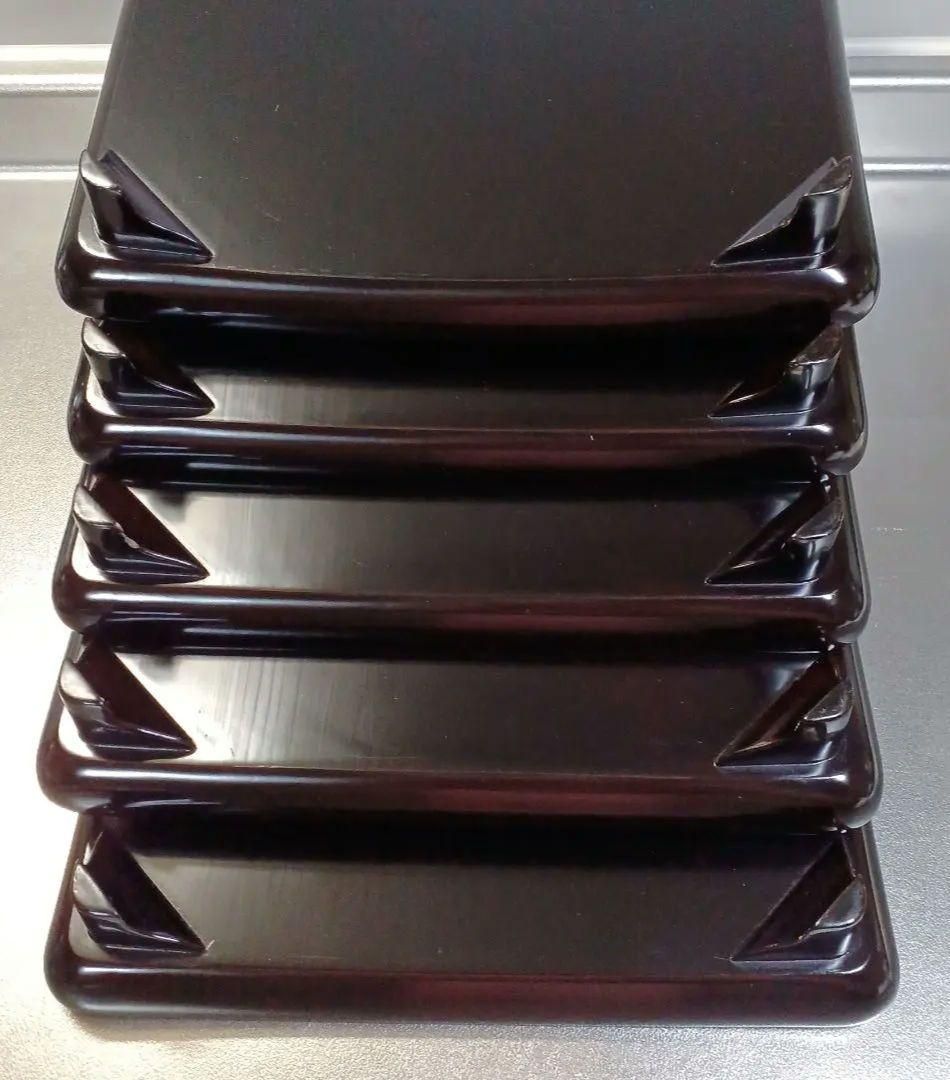 明治初期輪島塗沈金四方膳五客