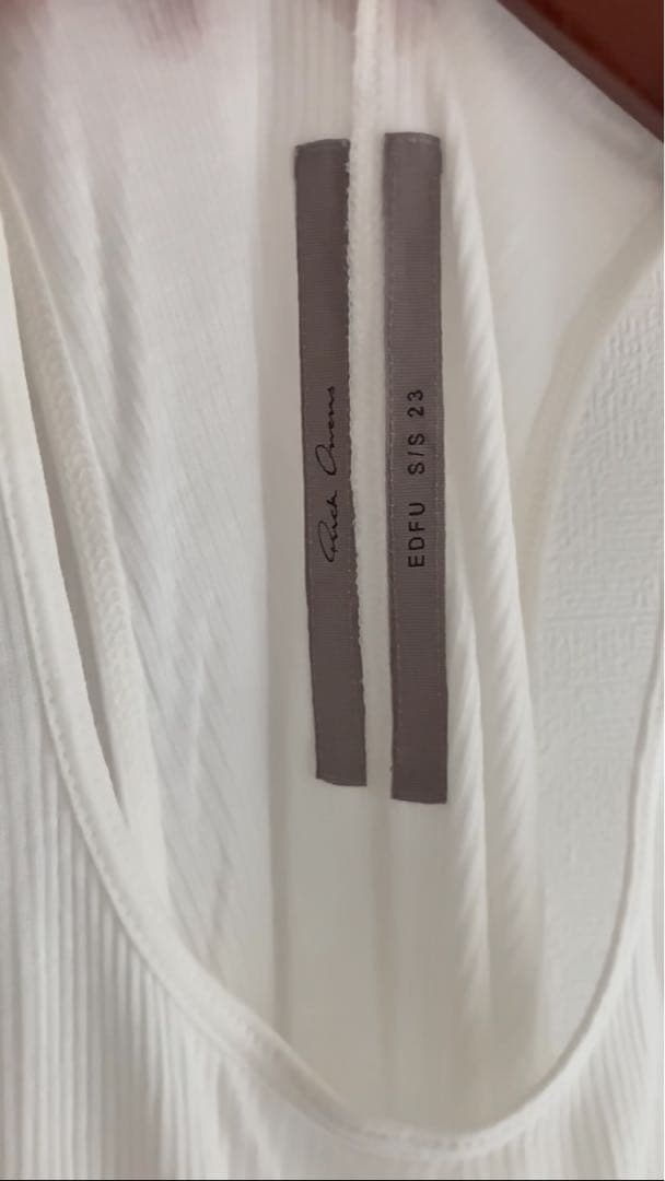 トップス 23SS Rick Owens basic rib tank L RC