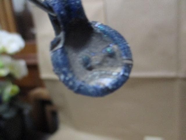 ローマンガラス　人面トンボorトップ　　M２４２３