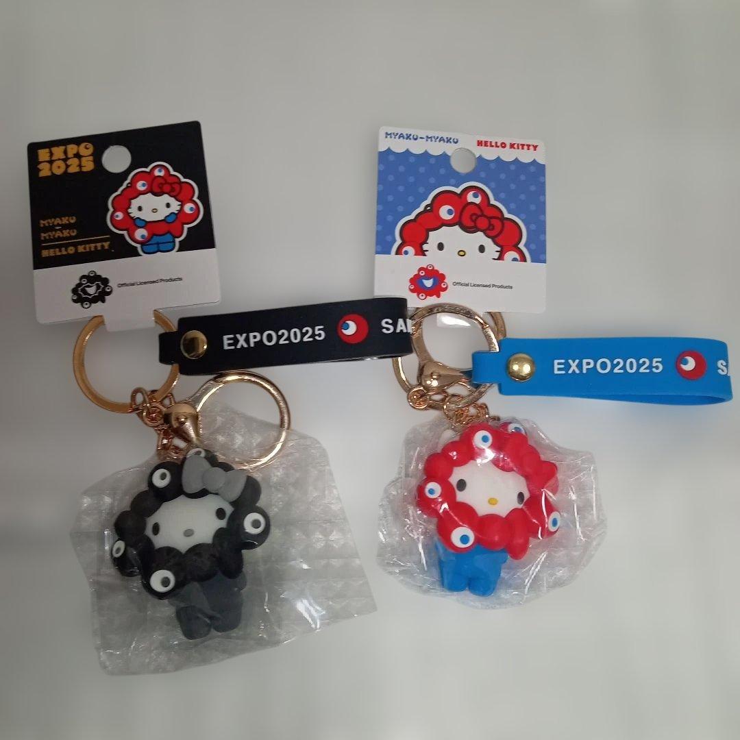 A*i様 関西万博会場限定　キティ　黒ミャクミャクなりきりキーホルダー　ノーマル