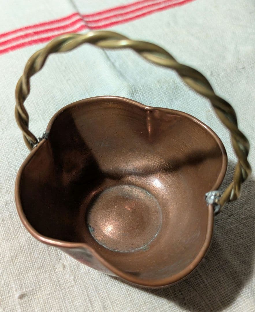 フランスアンティーク　ディネット 銅製ままごと ミニチュアキッチン道具 4個