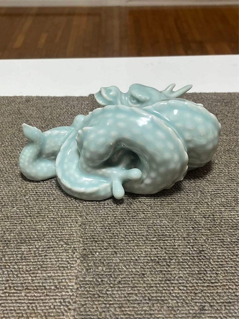 一枝庵 林 沐雨 作 亥 龍　陶器 置物　インテリア　伝統工芸