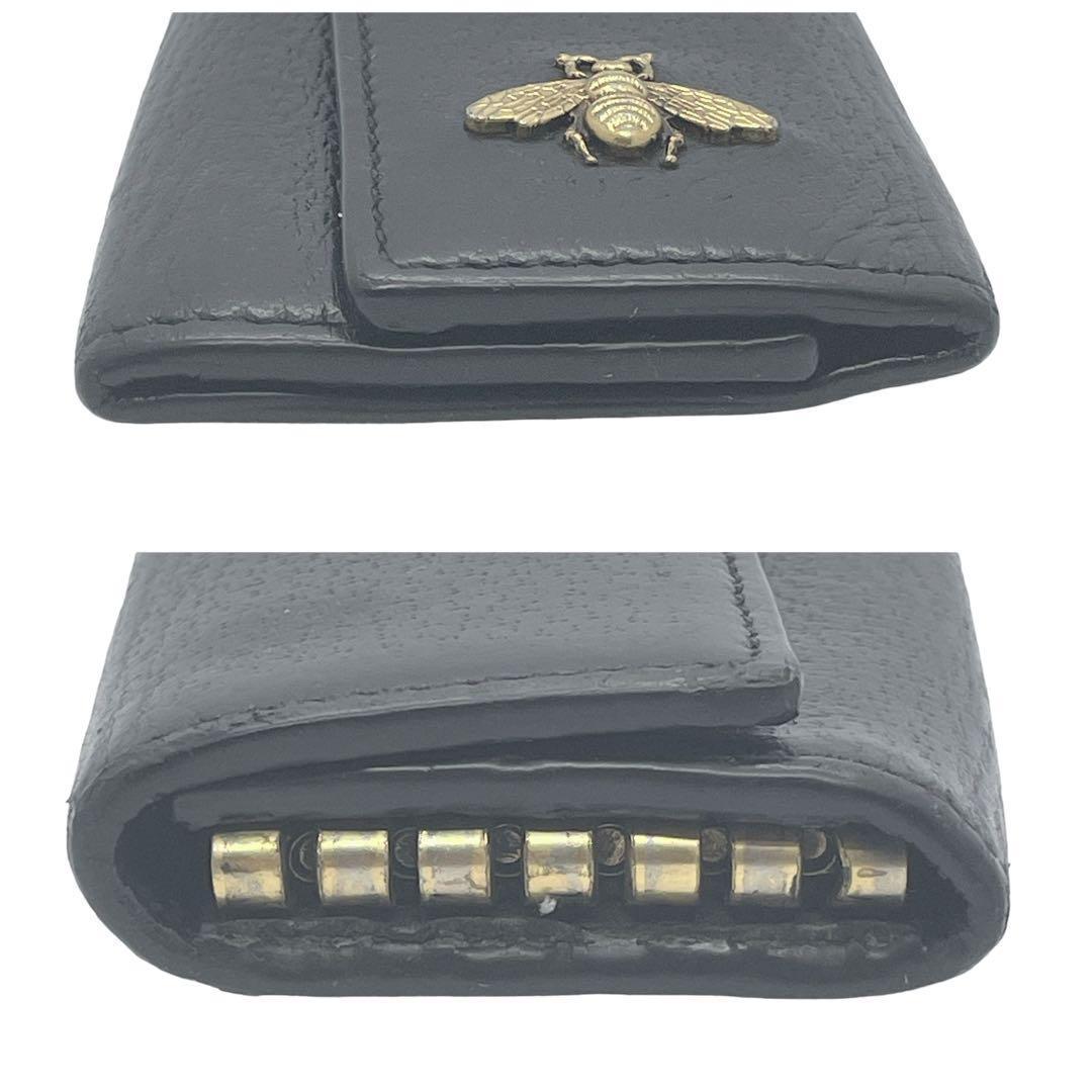 【美品】グッチ　6連 キーケース アニマリエ ビー　蜂　 ブラック