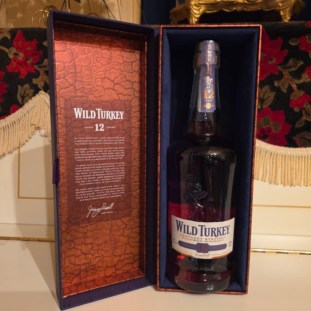 [ 入手困難 ] ワイルドターキー 12年 箱付き 終売品 13500円 !