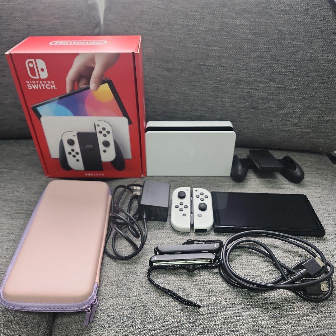 R*i様 Switch 本体 ホワイト 有機ELモデル＋付属品＋ケース