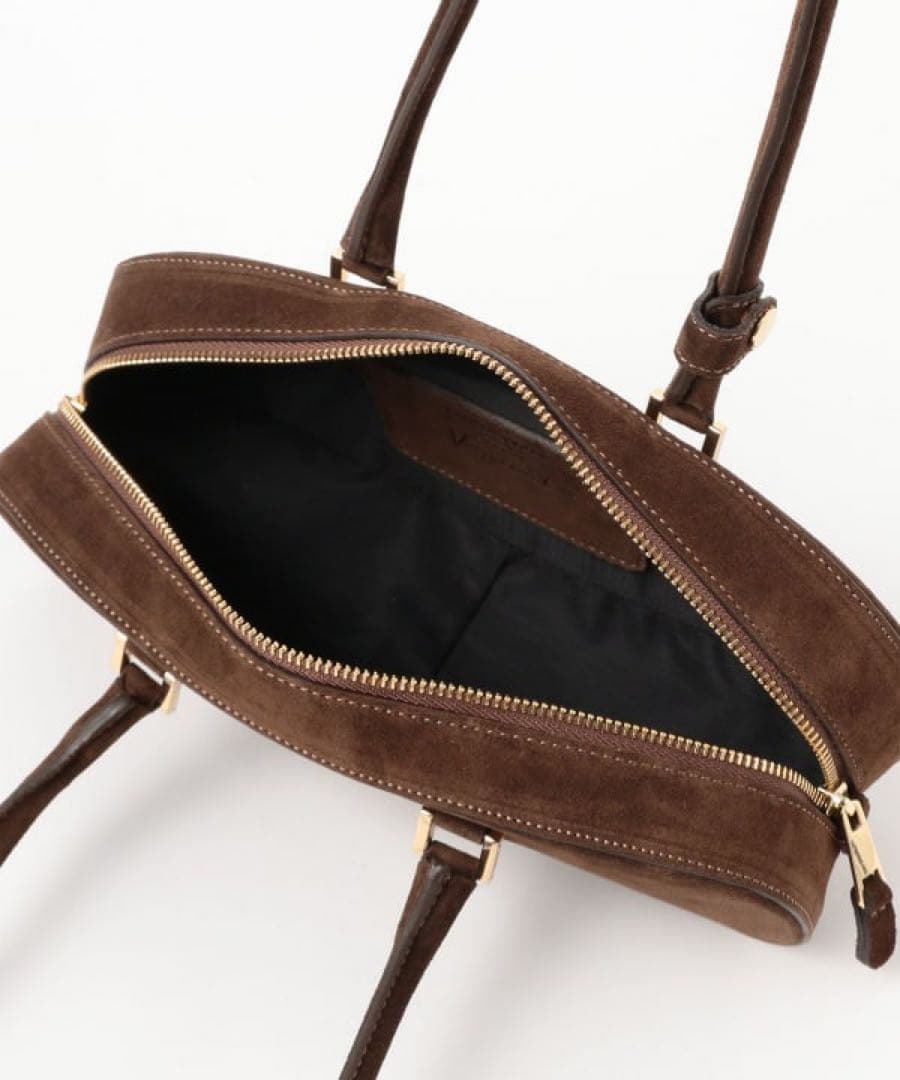 専用 別注CHRISTIAN VILLA スエードスクエア ロングハンドルバッグ