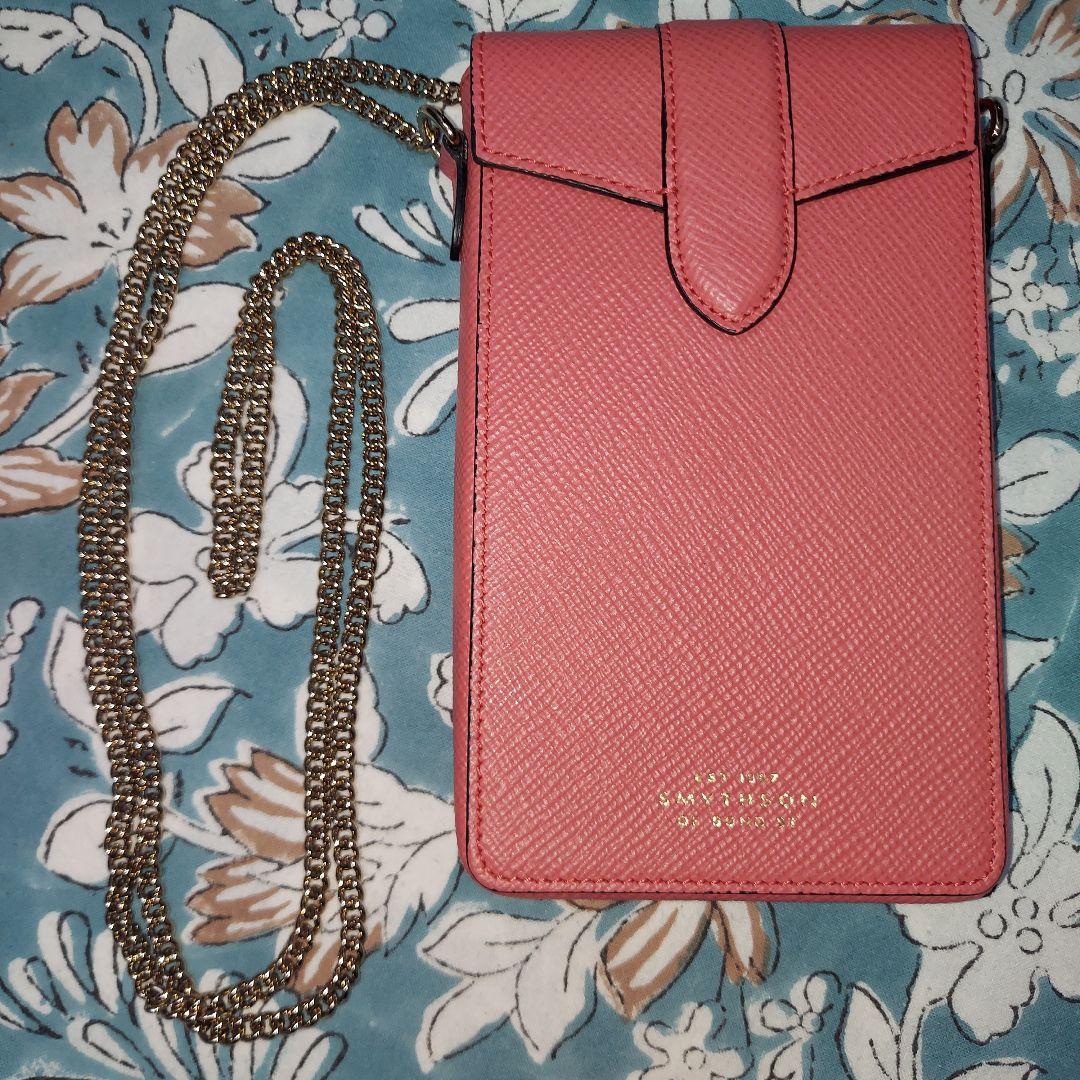 SHIN様　スマイソン　スマホショルダー　コーラルピンク