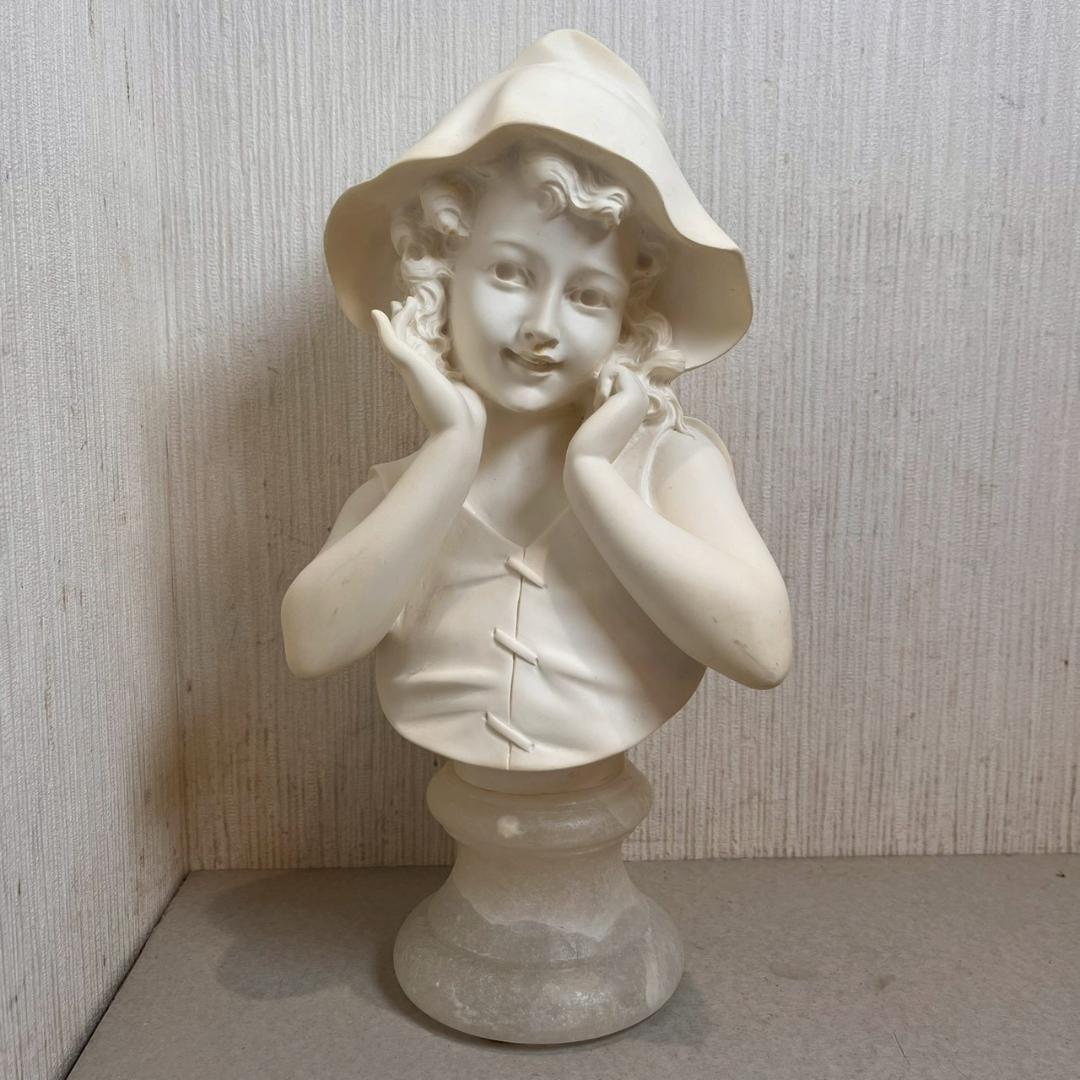 Giuseppe Bessi イタリアン ヴィンテージ 微笑む少女の胸像