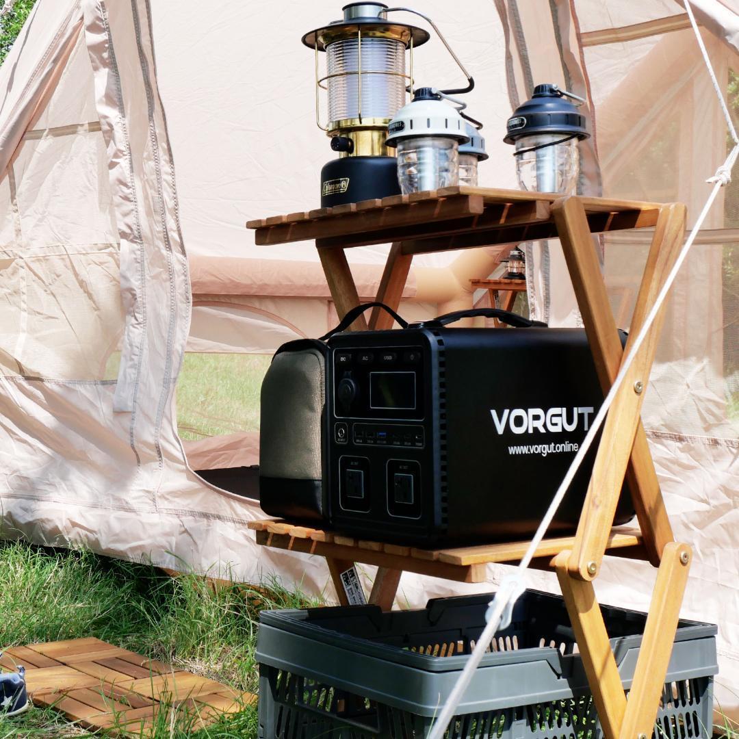 ポータブル電源　充電式　移動バッテリー 黒/オレンジ　p10　新品