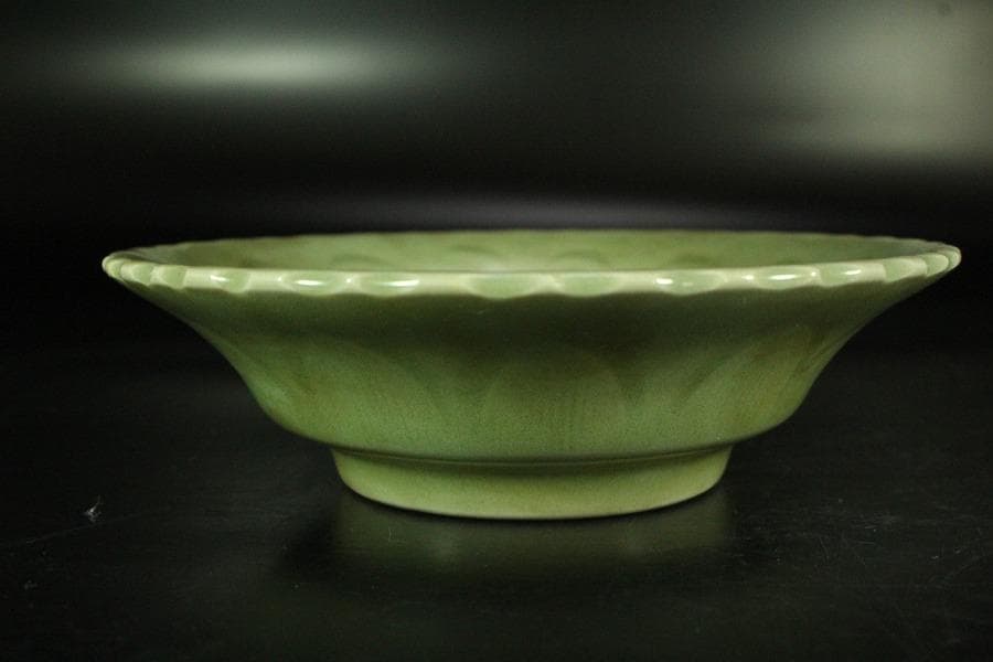 中国美術 青磁 吉字 皿(K-A722)