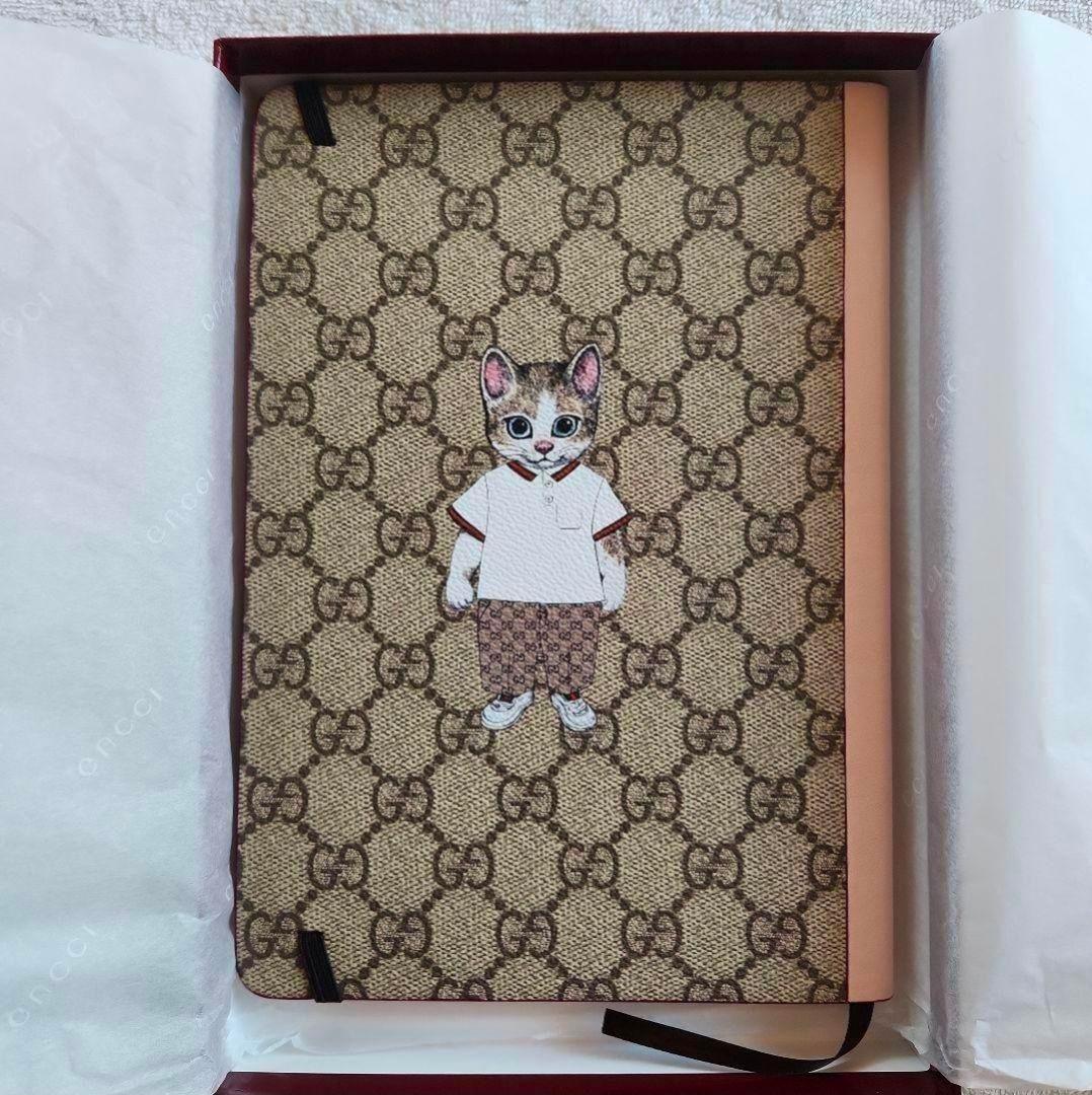 GUCCI ヒグチユウコ コラボ 　GG ラージノートブック　限定　猫刻印入り