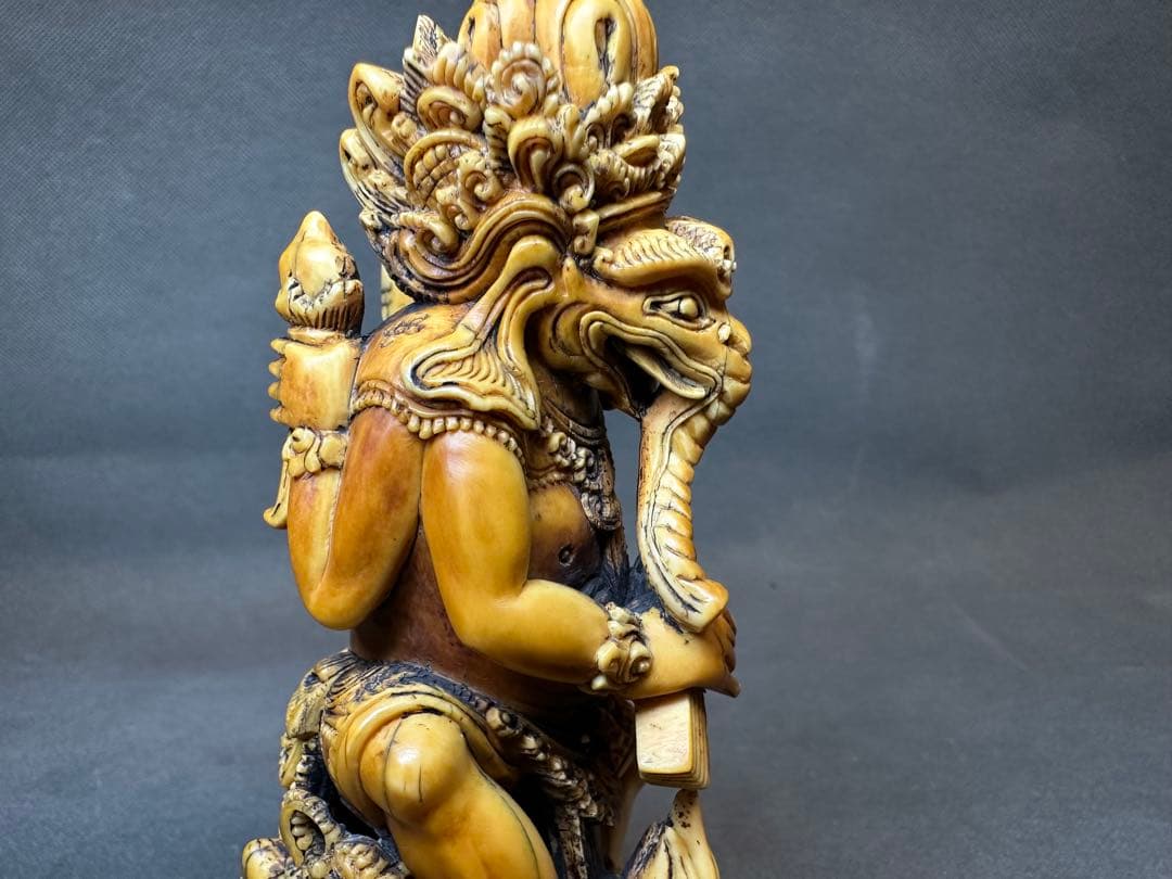 極上　置物　ガネーシャ　象神　仏像　天然素材　アンティーク　骨董　飾り物　古美術