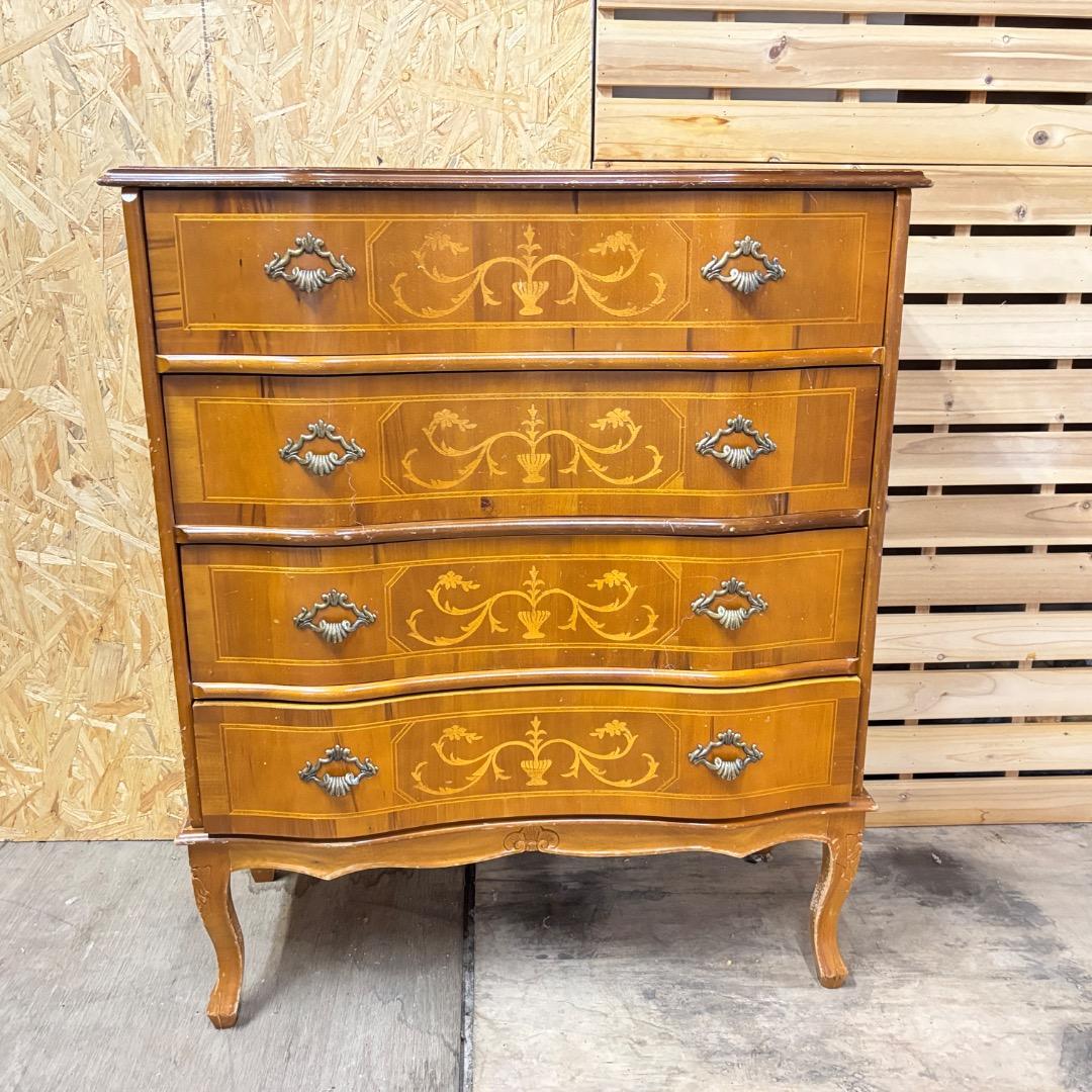 アンティーク風　チェスト　キャビネット　高さ91cm 4段