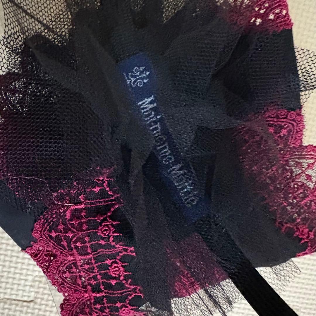 Moi-meme-Moitie リボンレースカチューシャ /ヘッドドレス 赤