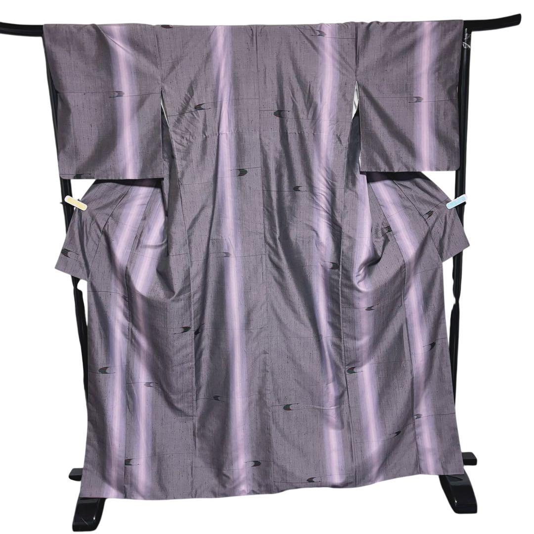 C*o様 未使用近い　美品　袷　正絹　生紬　琉球絣柄　小紋　フルセット