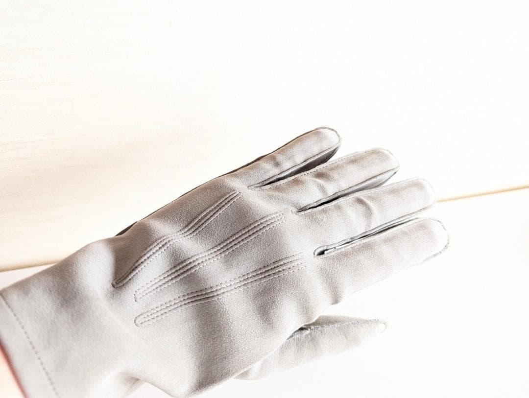 イギリスヴィンテージ 革手袋 フォーマル グレー レザーグローブ
