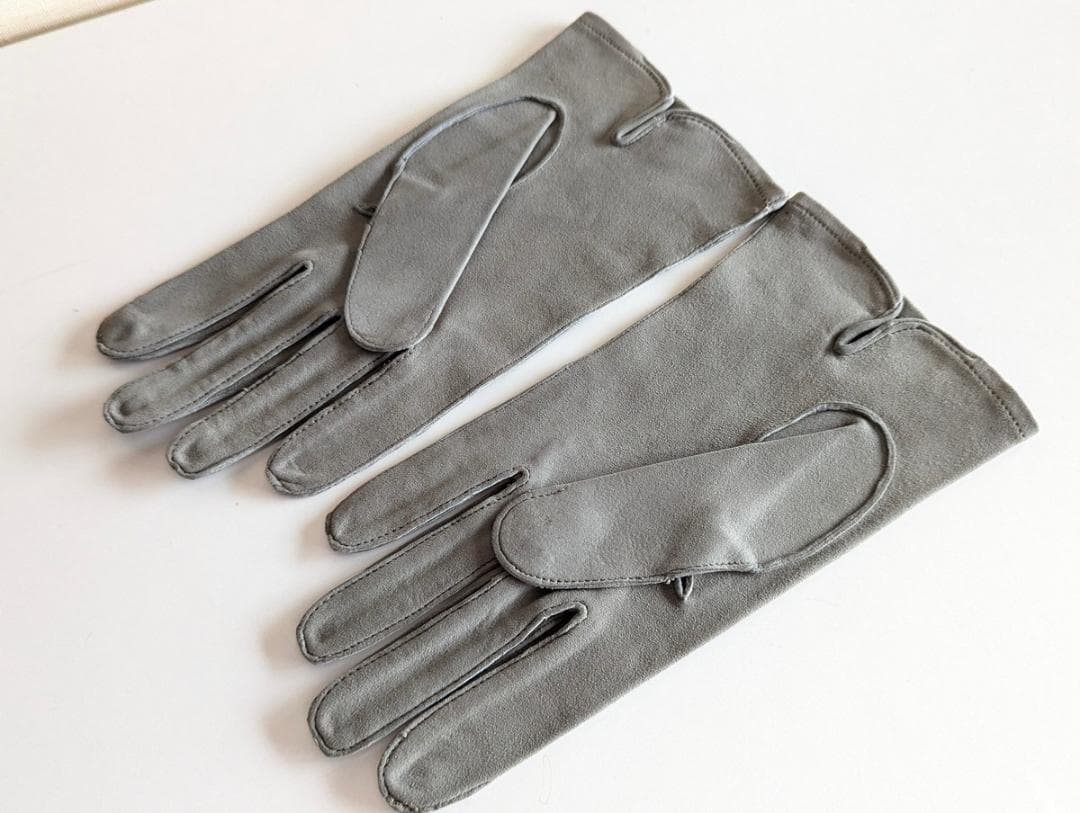 イギリスヴィンテージ 革手袋 フォーマル グレー レザーグローブ