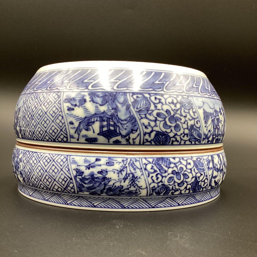 平水指　染付　祥瑞　西村徳泉作　新品　桐箱入