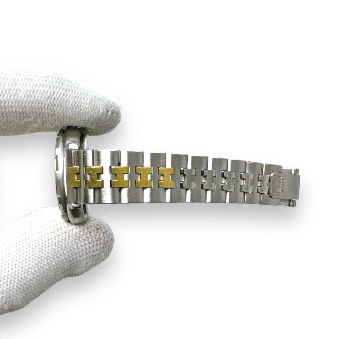 エルメス キャプテンニモ コンビ ホワイト文字盤 ゴールド レディース 時計