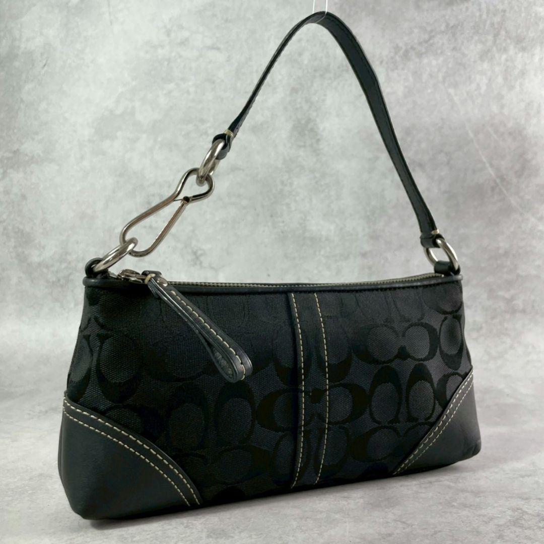バッグ Coach Signature AccessoryPouch Black Y2K