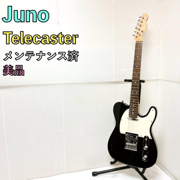 つね　美品 Juno ジュノ Telecaster テレキャスター ブラッ