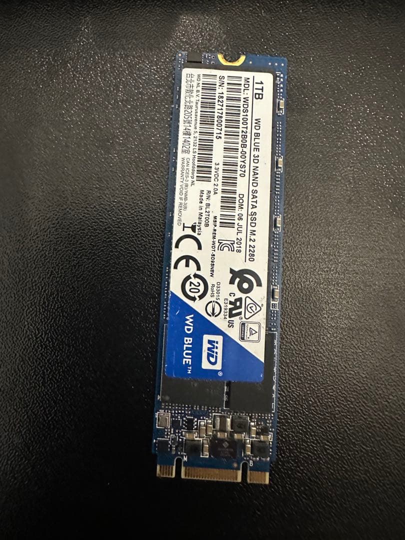 内蔵型SSD WD Blue SN570 1TB M.2 2280 SSD