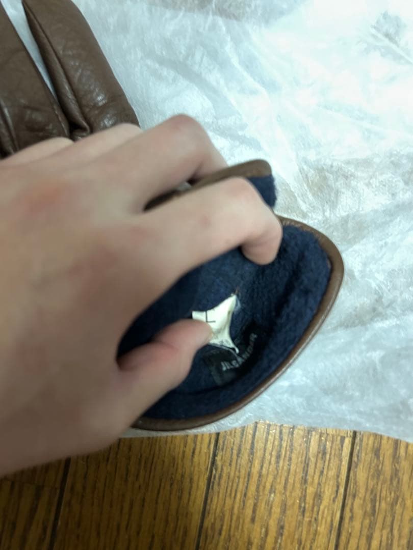 JIL SANDER ブラウン レザーグローブ