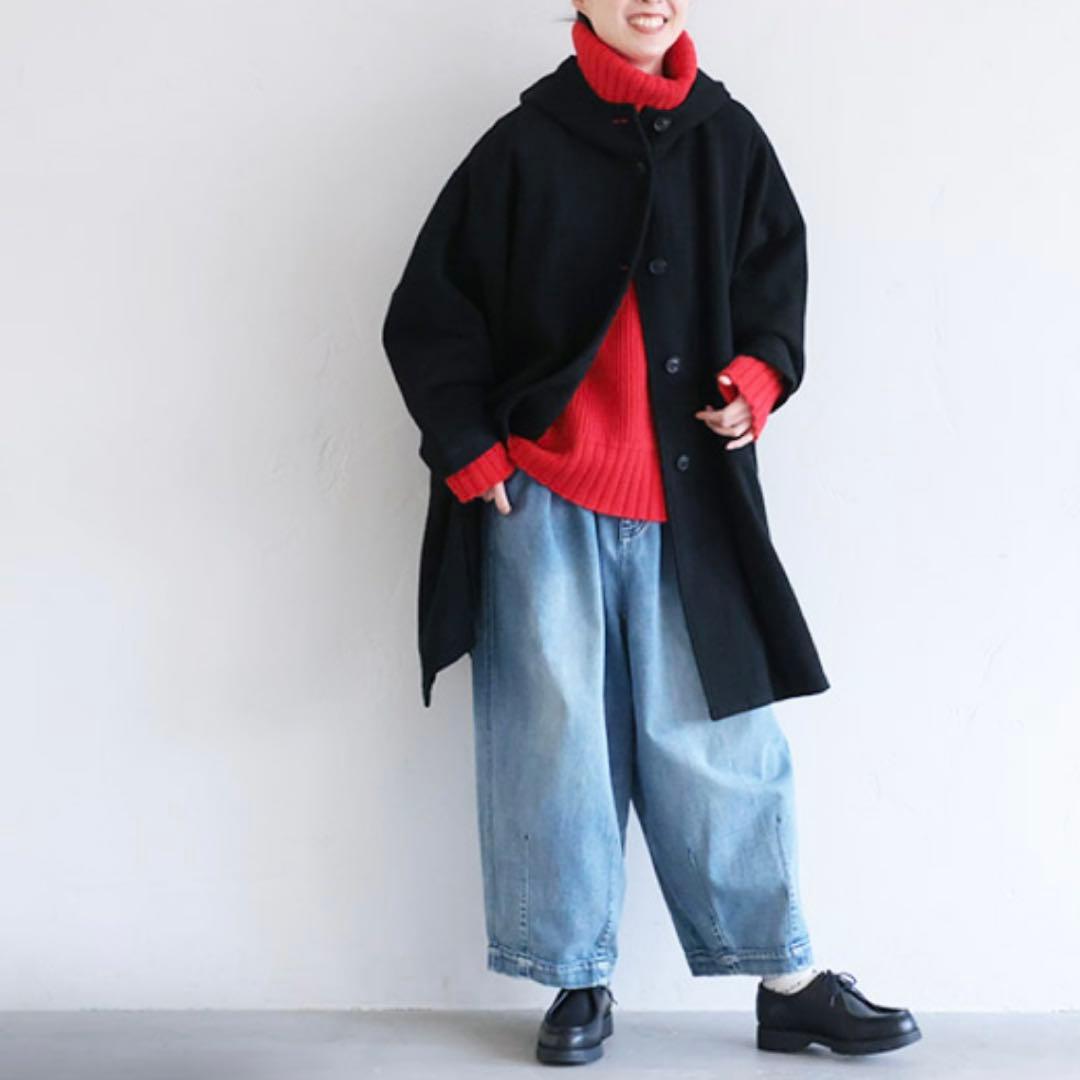 ソウルベリー クロヤギさんからお手紙ついた ふわっとかぶるだけの黒いポンチョ