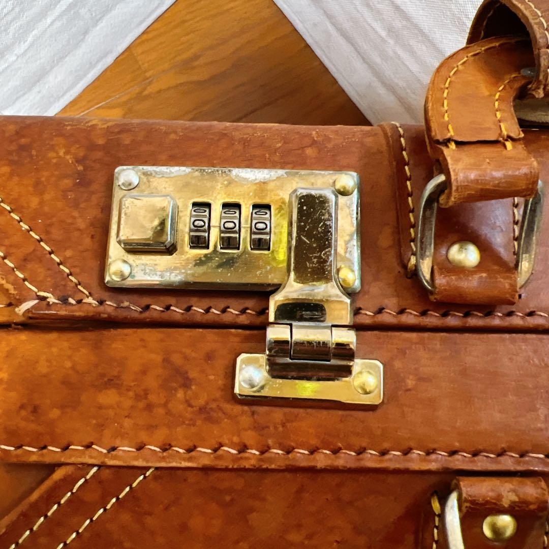 【革製】ヴィンテージ レザートランク 角型ドクターバッグ 大容量 アンティーク