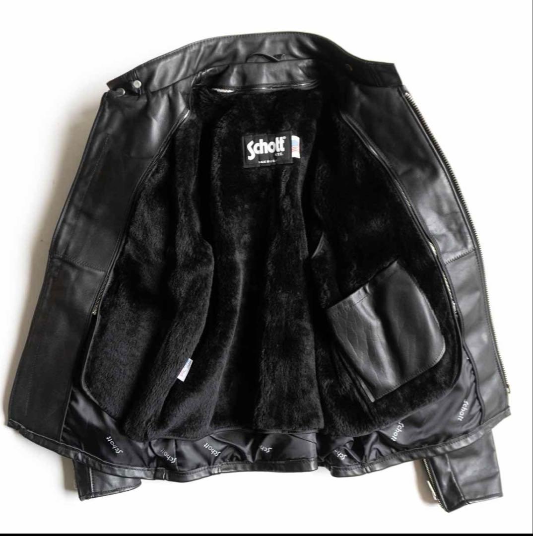 【美品】schott641 シングルライダース　42