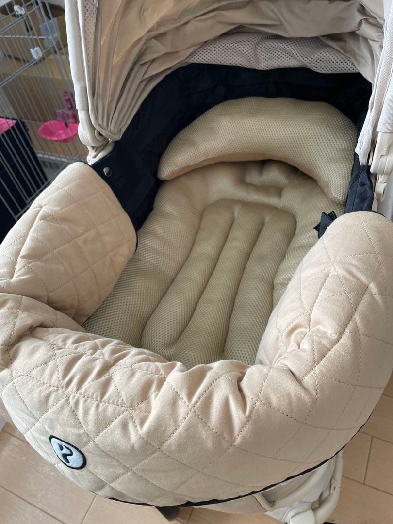 PETTENA MILOU クリームベージュ ペットカート+クッション3点セット