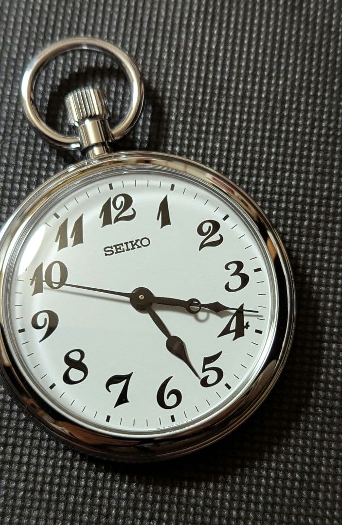 鉄道時計　SEIKO 懐中時計　 電池新品稼働良好　下げ紐付