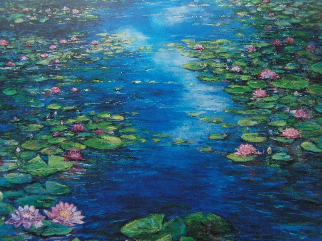 スイベル・ギュレー、【B020　WATER LILIES】、希少な額装用画集より