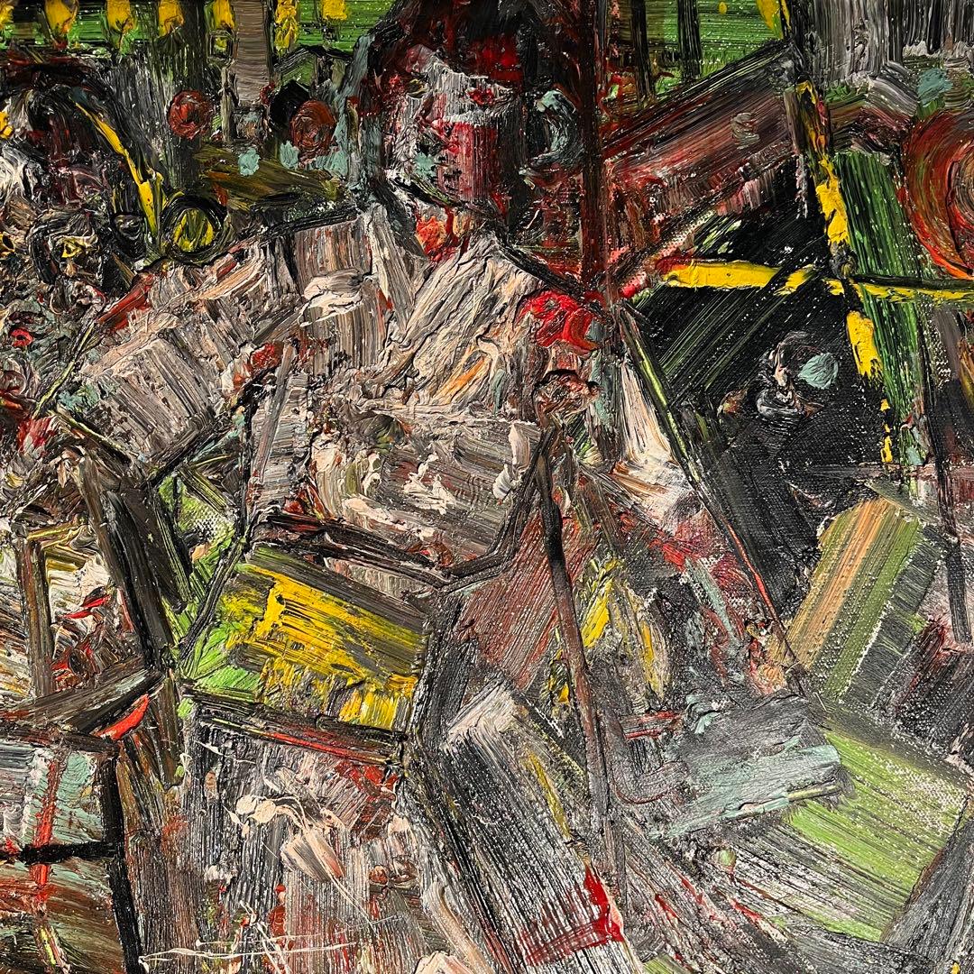 ★真作★ 旭日嘎(シゴラカ) 故郷の人 油絵 貴重作品