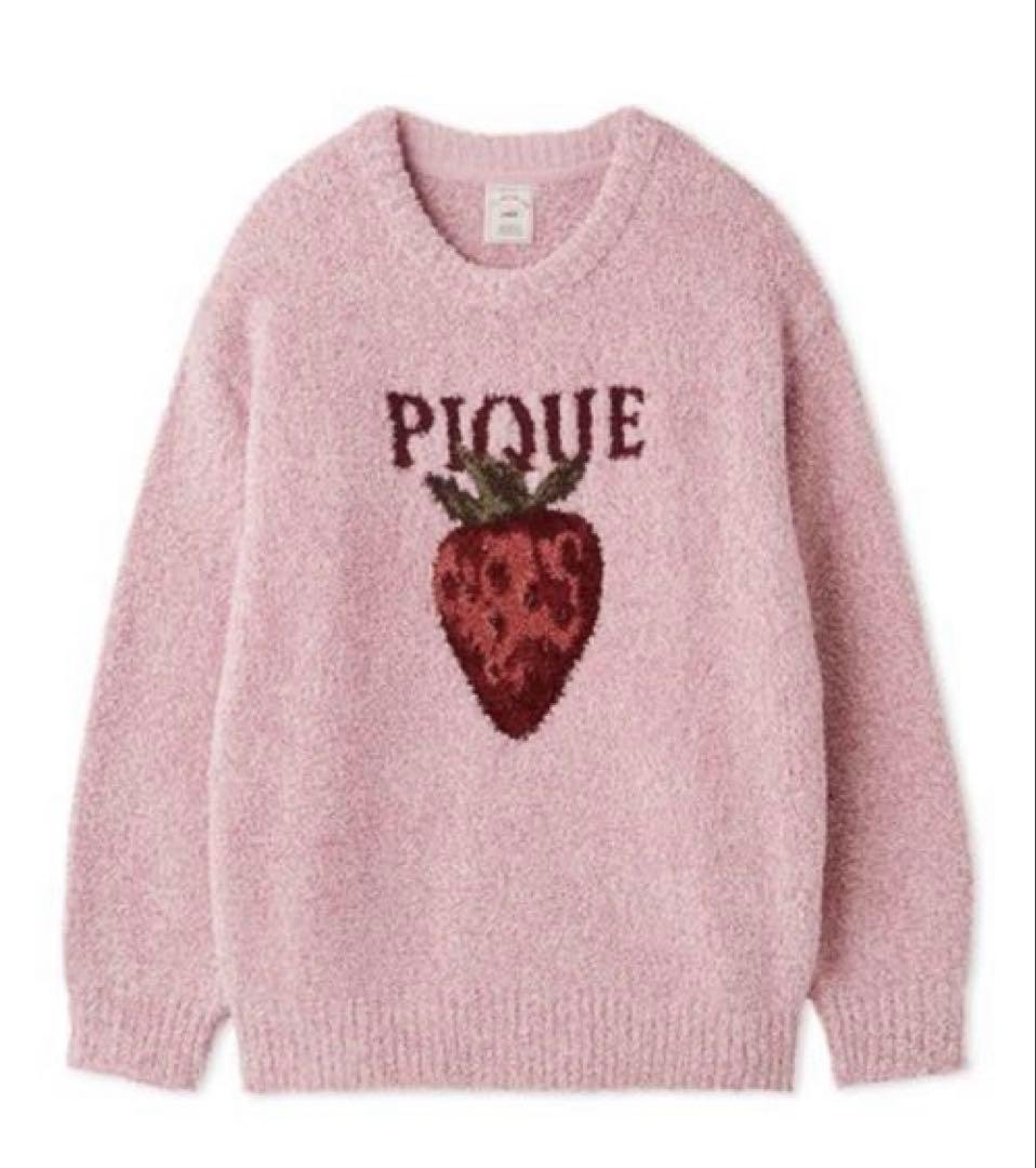 【新品】ジェラートピケ　メランジストロベリージャガードプルオーバー&ロングパンツ