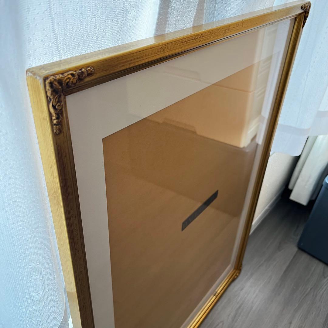 【一点もの！ヴィンテージ】ゴールドの大きなフレーム（額縁）アンティーク