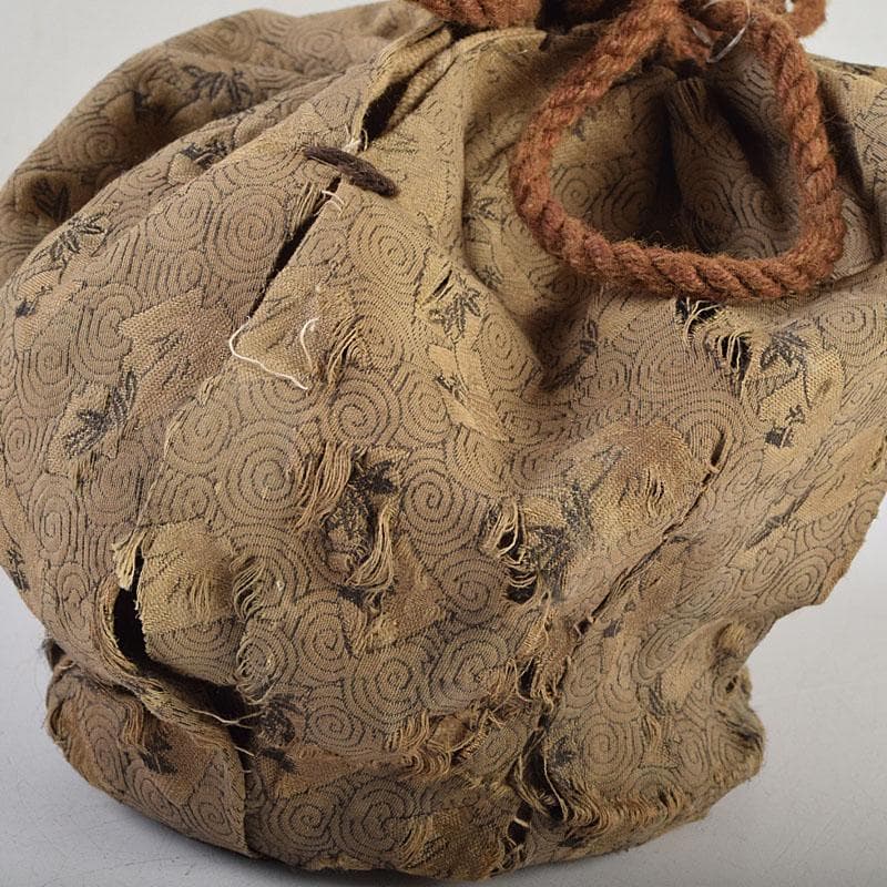 茶道具　佐々木松楽造　赤楽焼　大馬上盃　菓子器　仕覆付　共箱　M　R9476