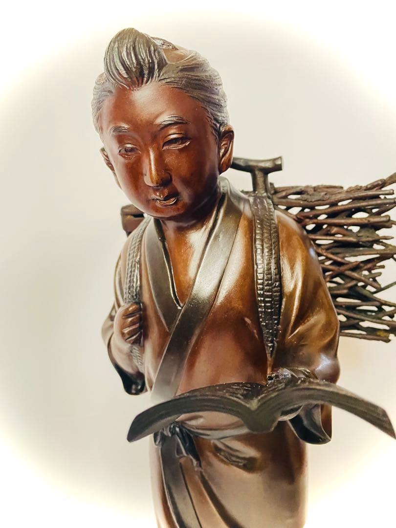 二宮金次郎 ブロンズ像 48cm 7kg