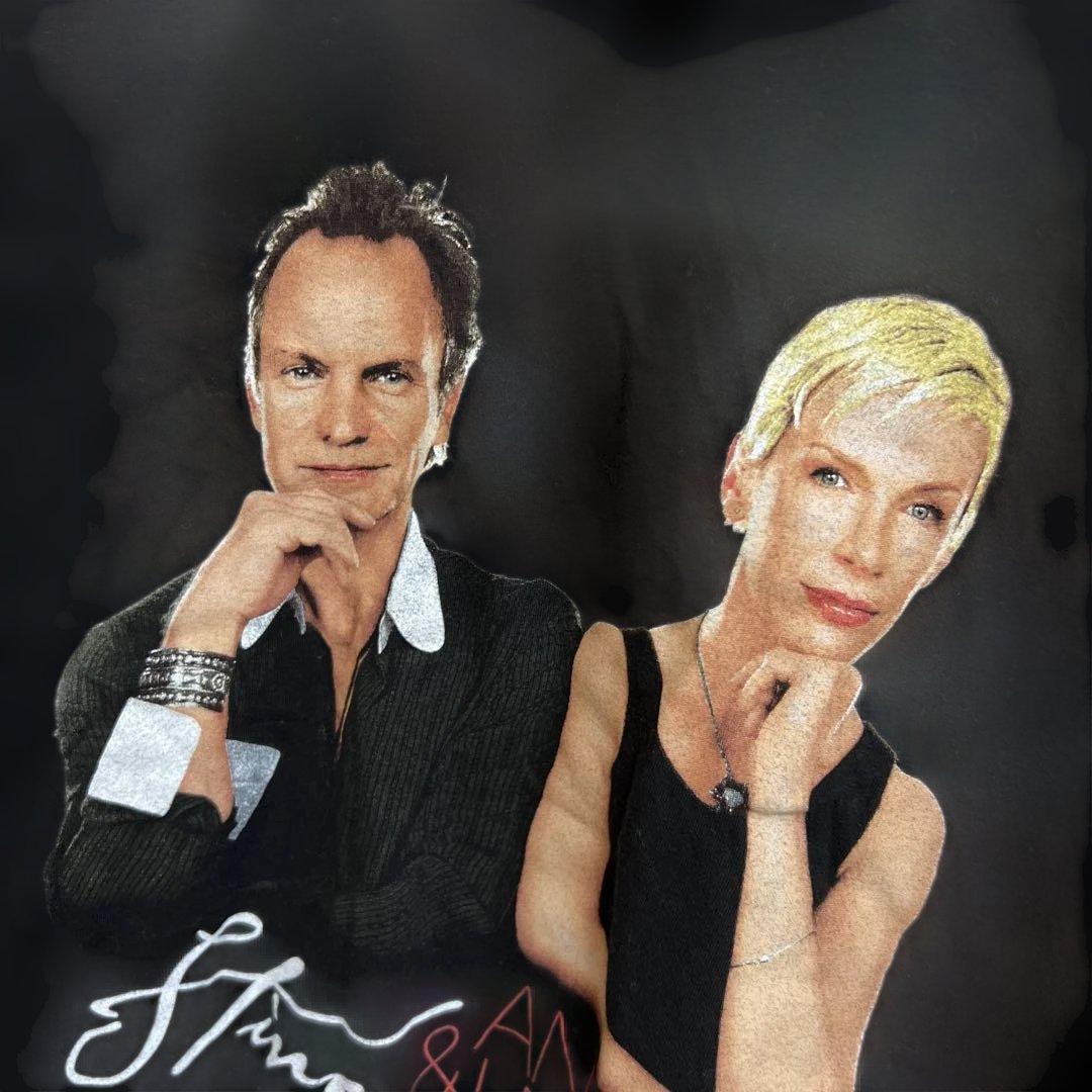 Sting & Annie Lennox Tシャツ 2001年製 M 黒