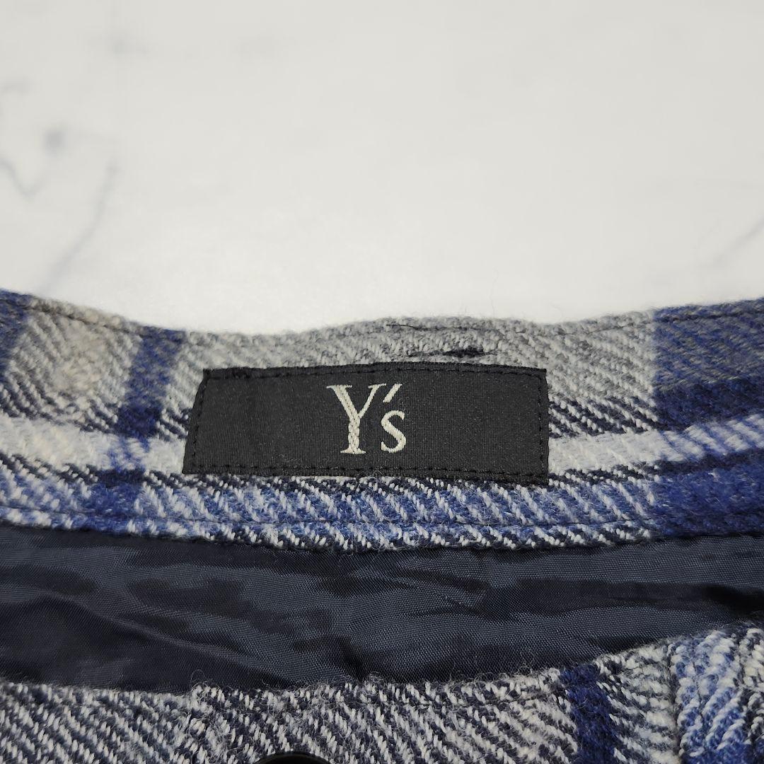 ワイズ　サルエルパンツ　アシンメトリー　チェック　変形　ワイド　ヨウジヤマモト