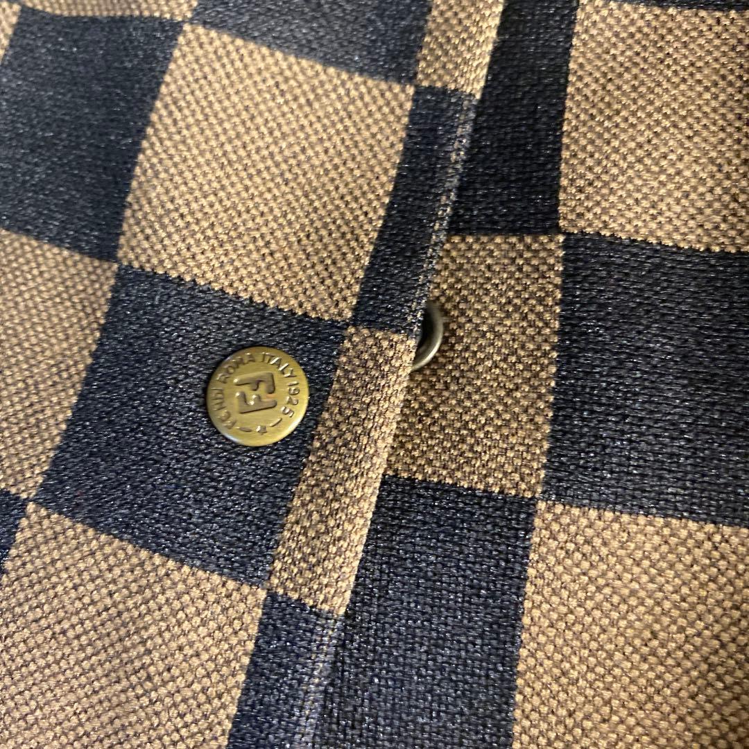 FENDI チェック柄 長袖 レディースシャツ　中古