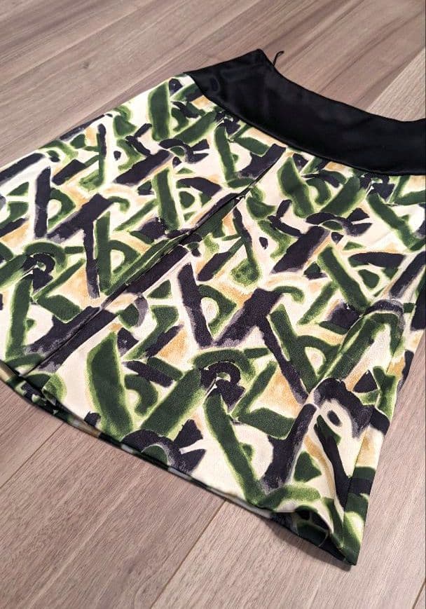 【美品】PRADA プラダ プリントスカート ボックスプリーツ36