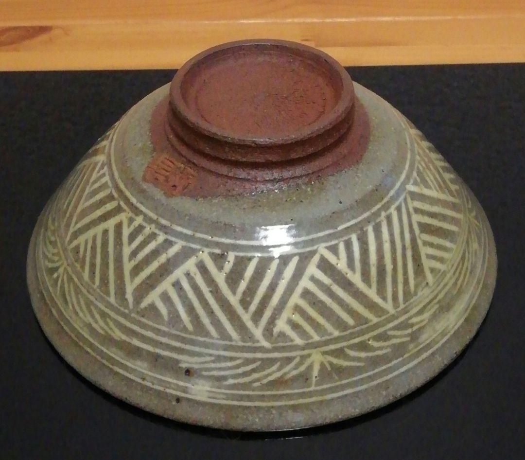 楠部彌弌作　三島　茶碗　共箱　茶道具