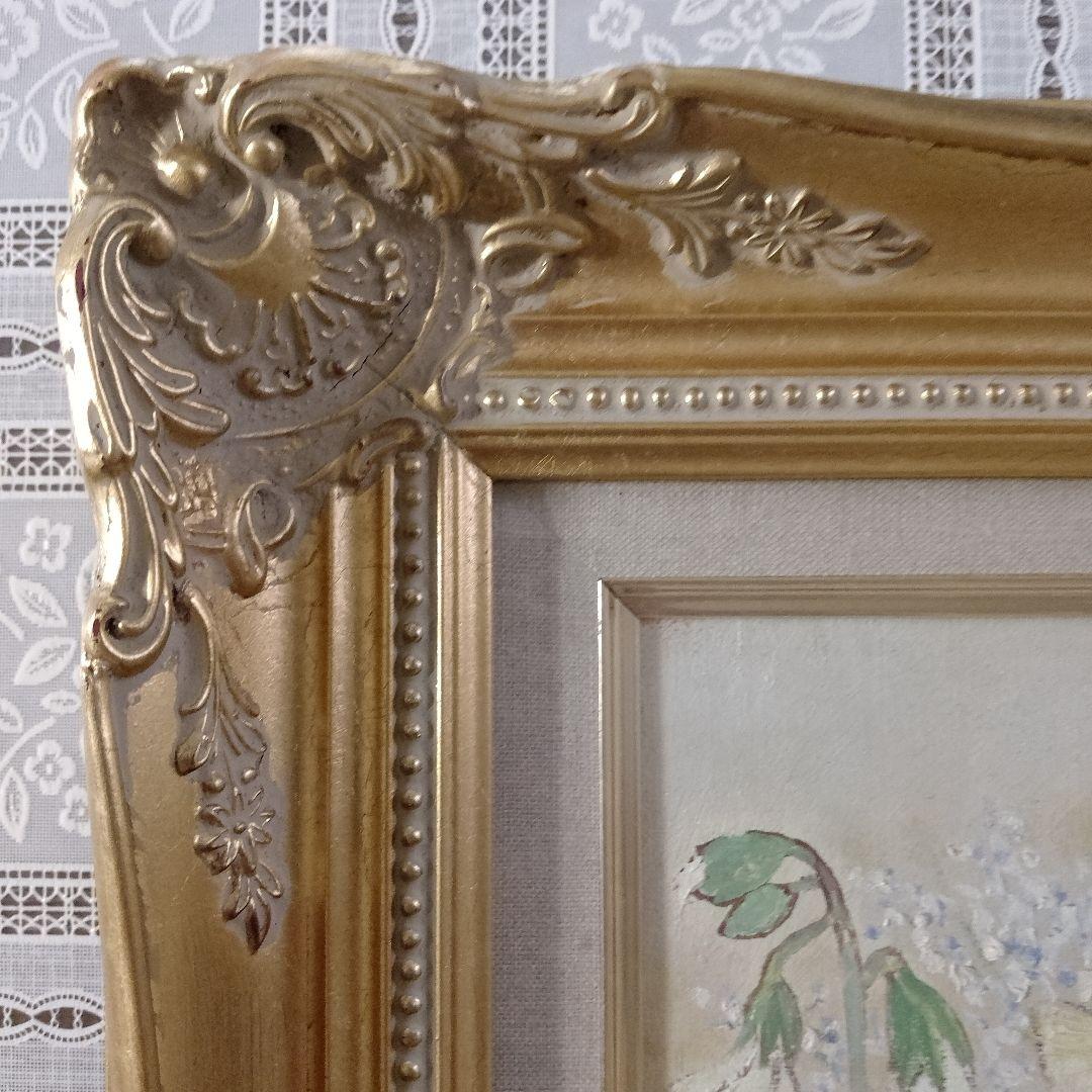 相澤道子　油彩画 F10号『パンジー』直筆サイン入 二科会審査委員