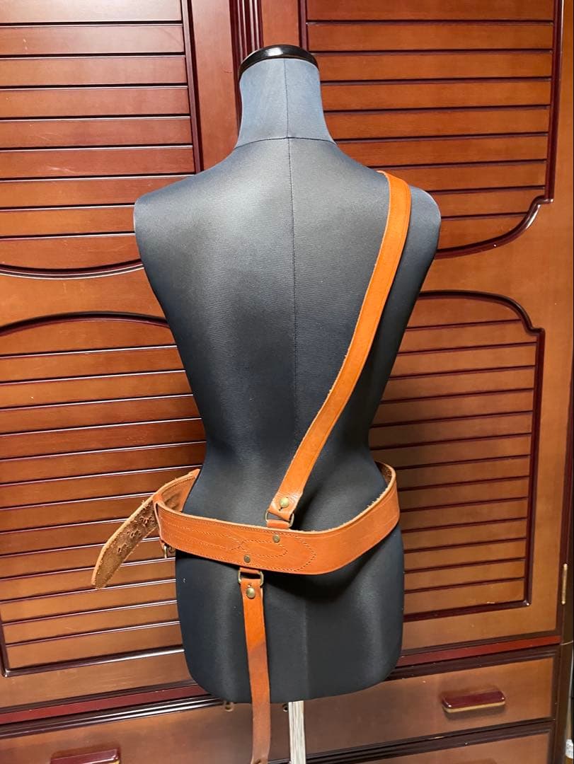 旧日本海軍士官用刀帯　略刀帯　日本軍　陸戦隊　軍刀