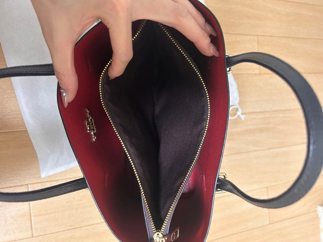 COACH Charlie Carryall ブラック ハンドバッグ